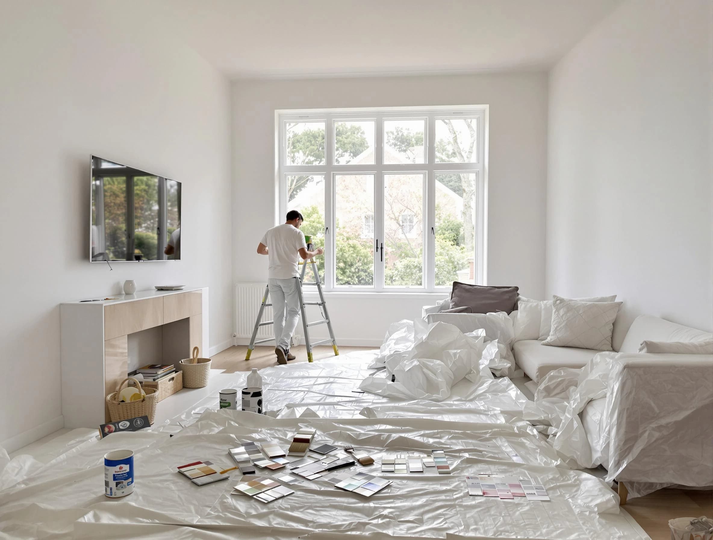 Guadalupe House Painters professional applying interior paint in Guadalupe, AZ